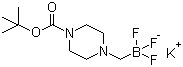 structure of CAS# 936329-97-4, (4-叔丁氧羰基哌嗪-1-基)甲基三氟硼酸钾