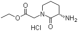 structure of CAS# 937057-79-9, (3S)-3-Amino-2-oxo-1-piperidineacetic acid ethyl ester hydrochloride