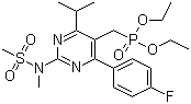 structure of CAS# 937639-31-1, P-[[4-(4-氟苯基)-6-(1-甲基乙基)-2-[甲基(甲基磺酰基)氨基]-5-嘧啶基]甲基]膦酸二乙酯
