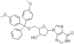 structure of CAS# 93778-57-5, 5'-O-[双(4-甲氧基苯基)苯基甲基]-2'-脱氧肌苷