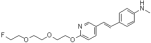CAS # 938435-69-9, 4-[(1E)-2-[6-[2-[2-(2-Fluoroethoxy)ethoxy]ethoxy]-3-pyridinyl]ethenyl]-N-methylbenzenamine