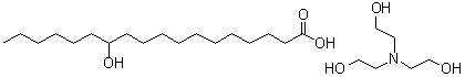 2,2',2''-Nitrilotrisethanol 12-hydroxyoctadecanoate (salt) molecular structure (CAS 93893-45-9)