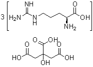 CAS 登录号：93923-89-8, 精氨酸柠檬酸盐 (3:1)
