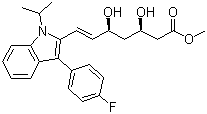 structure of CAS# 93957-53-0, Fluvastatin methyl ester