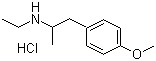 structure of CAS# 93963-24-7, Ethyl[1-(4-methoxyphenyl)propan-2-yl]amine hydrochloride