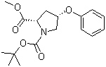 CAS 登录号：93967-75-0, (2S,4S)-1-Boc-4-苯氧基-2-吡咯烷甲酸甲酯, (2S,4S)-1-叔丁氧羰基-4-苯氧基-2-吡咯烷甲酸甲酯