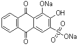 CAS 登录号：93982-72-0, 9,10-二氢-3,4-二羟基-9,10-二氧代-2-蒽磺酸二钠盐