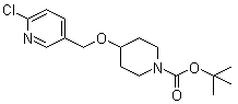 structure of CAS# 939986-38-6, 4-[(6-氯-3-吡啶基)甲氧基]-1-哌啶甲酸叔丁酯