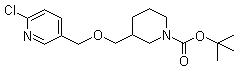 structure of CAS# 939986-39-7, 3-[[(6-氯-3-吡啶基)甲氧基]甲基]-1-哌啶甲酸叔丁酯