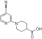 structure of CAS# 939986-83-1, 1-(4-氰基-2-吡啶基)-4-哌啶甲酸