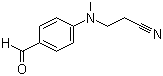 CAS # 94-21-3, 4-[(2-Cyanoethyl)methylamino]benzaldehyde, 3-[(4-Formylphenyl)methylamino]propiononitrile
