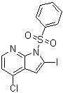structure of CAS# 940948-30-1, 4-氯-2-碘-1-(苯磺酰基)-1H-吡咯并[2,3-b]吡啶