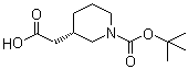 structure of CAS# 941289-27-6, (3S)-1-[叔丁氧羰基]-3-哌啶乙酸