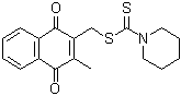 structure of CAS# 94164-88-2, 1-哌啶二硫代甲酸 (1,4-二氢-3-甲基-1,4-二氧代-2-萘基)甲基酯
