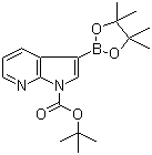 structure of CAS# 942070-47-5, 1-叔丁氧羰基-7-氮杂吲哚-3-硼酸频哪醇酯