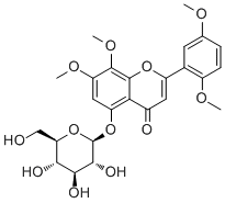 CAS # 942626-75-7, 2-(2,5-Dimethoxyphenyl)-5-(beta-D-glucopyranosyloxy)-7,8-dimethoxy-4H-1-benzopyran-4-one