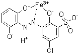 CAS 登录号：94276-45-6, [5-氯-3-[(2,6-二羟基苯基)偶氮]-2-羟基苯磺酸基]铁