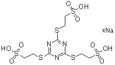 CAS 登录号：94313-62-9, 2,2',2''-[1,3,5-三嗪-2,4,6-三基三(硫基)]三乙烷磺酸钠盐