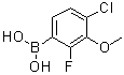 4-Chloro-2-fluoro-3-methoxyphenylboronic acid molecular structure (CAS 944129-07-1)