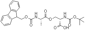 CAS # 944283-07-2, N-[(1,1-Dimethylethoxy)carbonyl]-O-[N-[(9H-fluoren-9-ylmethoxy)carbonyl]-L-alanyl]-L-serine