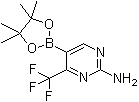 structure of CAS# 944401-58-5, 2-氨基-4-三氟甲基嘧啶-5-硼酸频哪醇酯