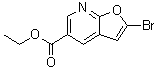 structure of CAS# 944709-58-4, 2-Bromofuro[2,3-b]pyridine-5-carboxylic acid ethyl ester