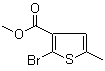 structure of CAS# 944709-72-2, 2-Bromo-5-methyl-3-thiophenecarboxylic acid methyl ester