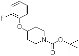 structure of CAS# 944808-08-6, 4-(2-Fluorophenoxy)-1-piperidinecarboxylic acid tert-butyl ester