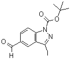 structure of CAS# 944904-53-4, 5-甲酰基-3-碘-1H-吲唑-1-羧酸叔丁酯