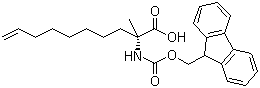 structure of CAS# 945212-26-0, (2R)-2-N-芴甲氧羰基氨基-2-甲基-9-癸烯酸