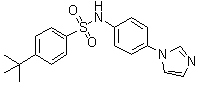 structure of CAS# 945526-43-2, 4-(1,1-二甲基乙基)-N-[4-(1H-咪唑-1-基)苯基]苯磺酰胺