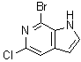 structure of CAS# 945840-69-7, 7-溴-5-氯-1H-吡咯并[2,3-c]吡啶