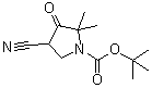 structure of CAS# 946497-94-5, 4-氰基-2,2-二甲基-3-氧代-1-吡咯烷羧酸叔丁酯