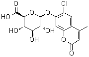 structure of CAS# 947175-17-9, 6-氯-4-甲基-2-氧代-2H-1-苯并吡喃-7-基 beta-D-吡喃葡糖苷酸