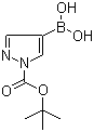 structure of CAS# 947533-31-5, 1-(叔丁氧羰基)吡唑-4-硼酸