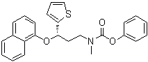 CAS 登录号：947686-09-1, N-甲基-N-[(3S)-3-(1-萘基氧基)-3-(2-噻吩基)丙基]氨基甲酸苯基酯