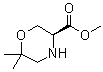structure of CAS# 947729-86-4, (S)-6,6-二甲基吗啉-3-羧酸甲酯