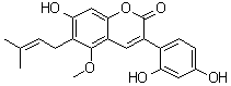 CAS # 94805-82-0, Glycycoumarin, 3-(2,4-Dihydroxyphenyl)-7-hydroxy-5-methoxy-6-(3-methyl-2-buten-1-yl)-2H-1-benzopyran-2-one