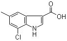 structure of CAS# 948581-64-4, 7-氯-5-甲基-1H-吲哚-3-羧酸