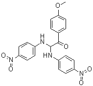 CAS 登录号：94872-51-2, 4'-甲氧基-2,2-二(对硝基苯胺基)苯乙酮