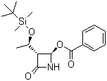 CAS 登录号：94944-10-2, (3R,4R)-4-苯甲酰氧基-3-(1-叔丁基二甲基硅氧基]乙基)环丁胺-2-酮