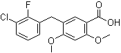 structure of CAS# 949465-79-6, 5-[(3-氯-2-氟苯基)甲基]-2,4-二甲氧基苯甲酸
