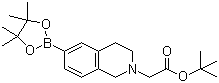 structure of CAS# 949922-33-2, N-(叔丁氧羰基甲基)-3,4-二氢异喹啉-6-硼酸频哪醇酯