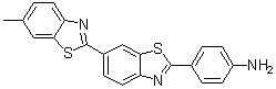 CAS # 95-22-7, 2'-(p-Aminophenyl)-6-methyl-2,6'-bibenzothiazole, 4-[6-(6-Methyl-2-benzothiazolyl)-2-benzothiazolyl]aniline, NSC 242018