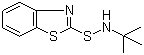 CAS # 95-31-8, N-tert-Butyl-2-benzothiazolesulfenamide, N-tert-Butylbenzothiazole-2-sulphenamide, NTBBTS, Nocceler NS, Santocure NS, Vulkacit NZ
