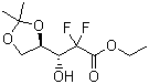(3R,S)-2,2-二氟-3-羟基-3-(2,2-二甲基二氧环戊-4-基)丙酸乙酯分子结构 (CAS 95058-92-7)