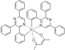 CAS 登录号：950984-35-7, (乙酰基丙酮)二(2,3,5-三苯基吡嗪基)铱(III)