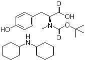 structure of CAS# 95105-25-2, N-叔丁氧羰基-N-甲基-L-酪氨酸二环己胺盐