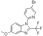 structure of CAS# 951238-11-2, 1-(5-溴-2-吡啶基)-5-甲氧基-2-(三氟甲基)-1H-苯并咪唑