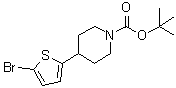 structure of CAS# 951259-22-6, 4-(5-溴-2-噻吩基)-1-哌啶羧酸叔丁酯